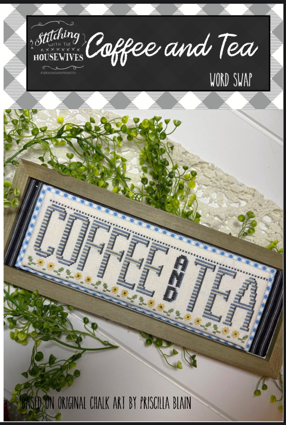Coffee And Tea - Word Swap Series - Stitching with the Housewives - Cross Stitch Pattern