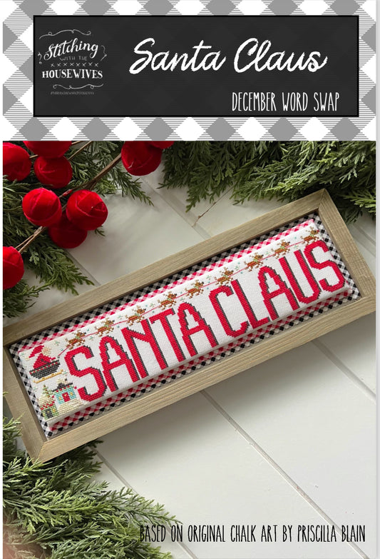 Santa Claus Word Swap - Stitching with the Housewives - Cross Stitch Pattern