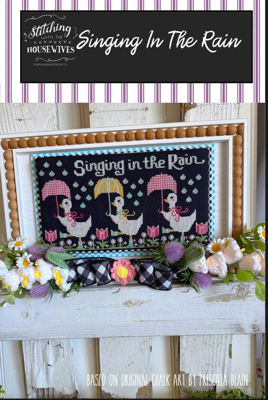 Singing In The Rain - Stitching with the Housewives - Cross Stitch Pattern