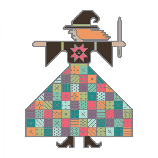 Quilted Witch Enamel Needle Minder - It's Sew Emma, Hand-Sewing Needles, Hand-Sewing Needles, The Crafty Grimalkin - A Cross Stitch Store
