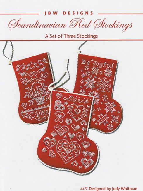 Scandinavian Red Stockings - JBW Designs - Cross Stitch Pattern