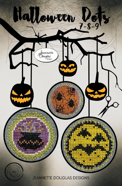 Halloween Dots 7-8-9 - Jeannette Douglas - Cross Stitch Pattern