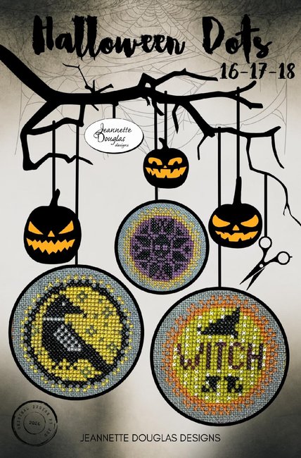 Halloween Dots 16-17-18 - Jeannette Douglas - Cross Stitch Pattern