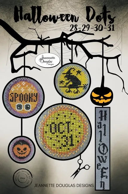 Halloween Dots 28-29-30-31 - Jeannette Douglas - Cross Stitch Pattern