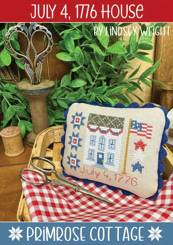 July 4th, 1776 House - Primrose Cottage Stitches - Cross Stitch Pattern, Needlecraft Patterns, Needlecraft Patterns, The Crafty Grimalkin - A Cross Stitch Store