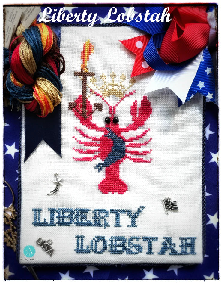 Liberty Lobstah - The Elegant Thread - Cross Stitch Pattern, Needlecraft Patterns, The Crafty Grimalkin - A Cross Stitch Store