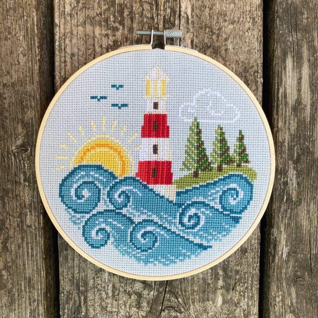 Going Coastal -  Cross Stitch Kit - Love Poppet, Needlecraft Patterns, The Crafty Grimalkin - A Cross Stitch Store