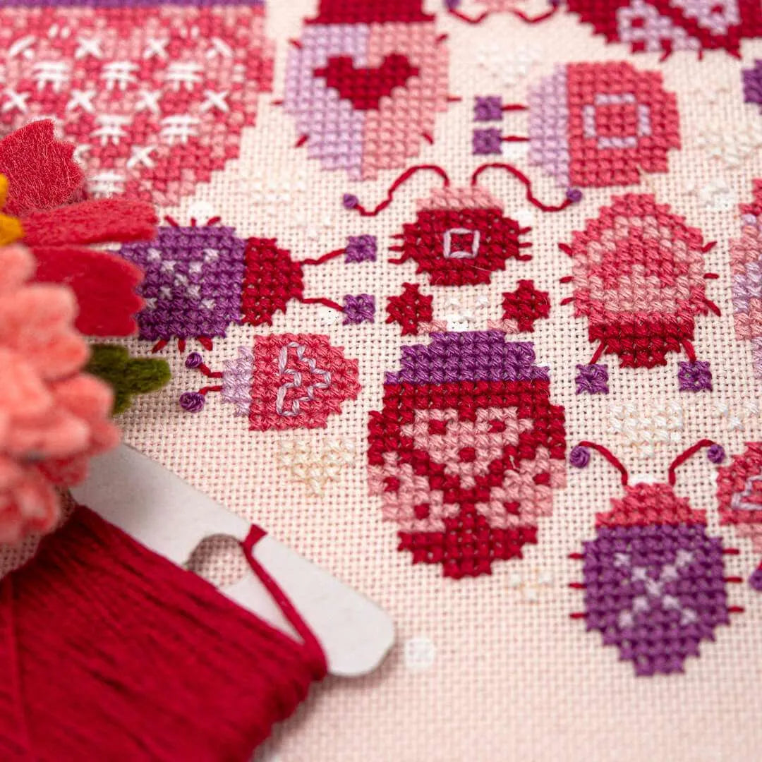 Lovebugs - Counting Puddles - Cross Stitch Pattern, Needlecraft Patterns, The Crafty Grimalkin - A Cross Stitch Store