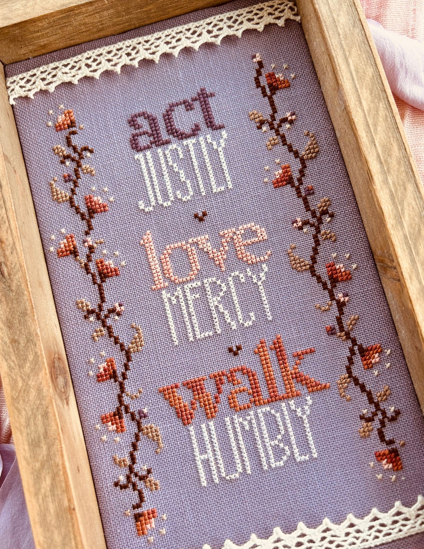 Micah 6:8 - Sweet Wing Studio - Cross Stitch Pattern
