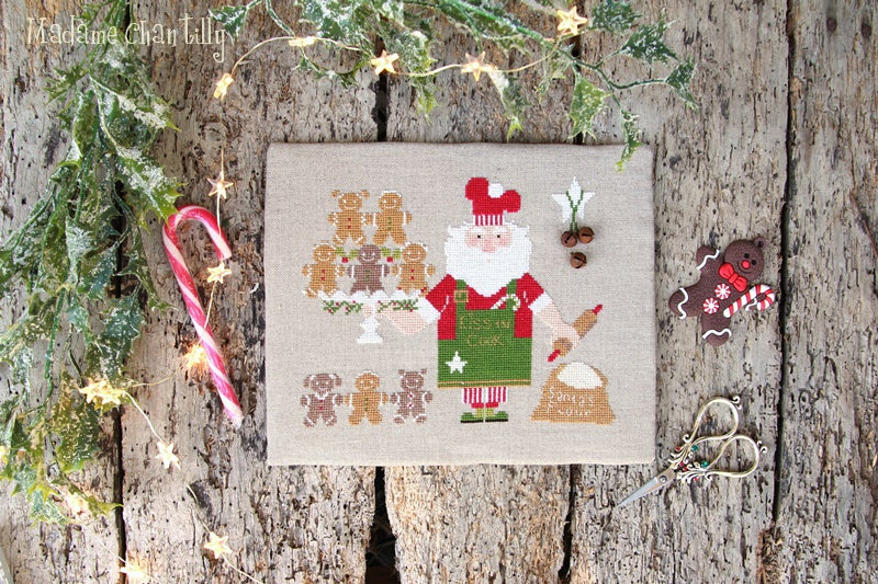 Santa and The Gingerbreads -  Madame Chantilly - Cross Stitch Pattern, Needlecraft Patterns, Needlecraft Patterns, The Crafty Grimalkin - A Cross Stitch Store