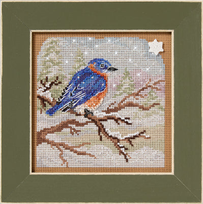 Snowy Bluebird - Mill Hill - Winter 2025 Buttons and Beads