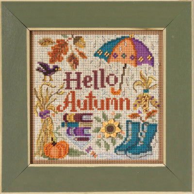 Hello Autumn - Mill Hill - Autumn 2023 Buttons and Beads, Needlecraft Kits, Needlecraft Kits, The Crafty Grimalkin - A Cross Stitch Store