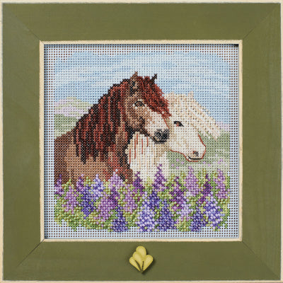 Icelandic Horses - Mill Hill - Spring 2024 Buttons and Beads Kit, Needlecraft Kits, Needlecraft Kits, The Crafty Grimalkin - A Cross Stitch Store