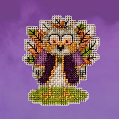 Turkey Owl - Mill Hill - Autumn Harvest 2023 Seasonal Ornament, Needlecraft Kits, Needlecraft Kits, The Crafty Grimalkin - A Cross Stitch Store