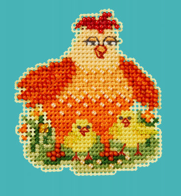 Mama Hen - 2024 Spring Bouquet - Mill Hill - Seasonal Ornament, Needlecraft Kits, Needlecraft Kits, The Crafty Grimalkin - A Cross Stitch Store