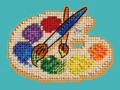 Painter's Palette - 2024 Spring Bouquet - Mill Hill - Seasonal Ornament, Needlecraft Kits, Needlecraft Kits, The Crafty Grimalkin - A Cross Stitch Store