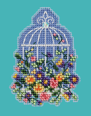 Floral Birdcage - 2024 Spring Bouquet - Mill Hill - Seasonal Ornament, Needlecraft Kits, Needlecraft Kits, The Crafty Grimalkin - A Cross Stitch Store