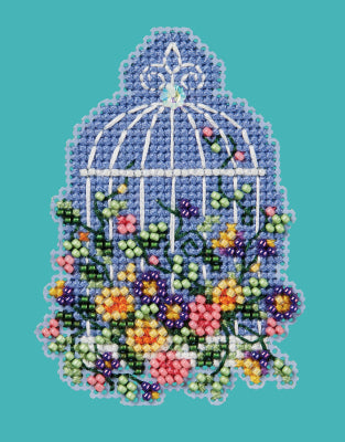Floral Birdcage - 2024 Spring Bouquet - Mill Hill - Seasonal Ornament, Needlecraft Kits, Needlecraft Kits, The Crafty Grimalkin - A Cross Stitch Store