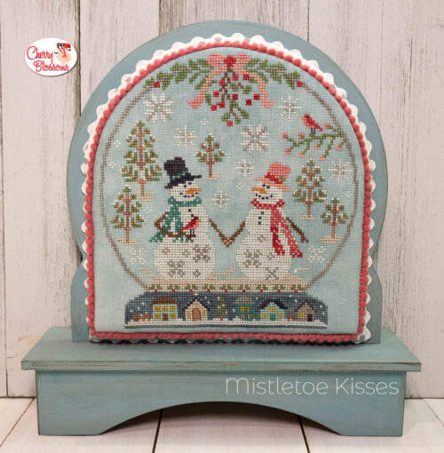 Wooden Snow Globe Backer - Cherry Blossoms - Cross Stitch Pattern, Needlecraft Patterns, The Crafty Grimalkin - A Cross Stitch Store