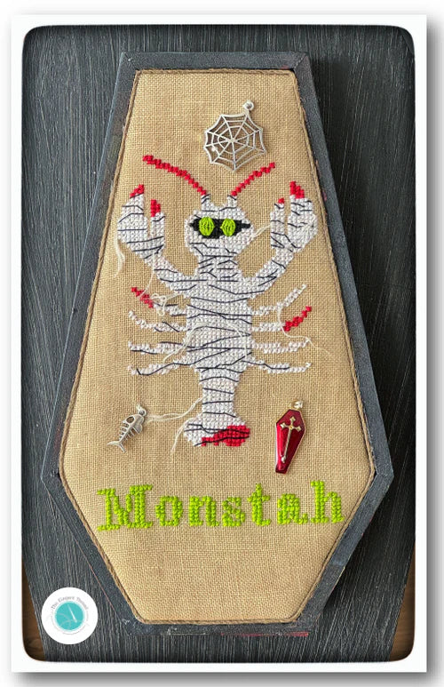 Monstah Lobstah - The Elegant Thread - Cross Stitch Pattern, Needlecraft Patterns, The Crafty Grimalkin - A Cross Stitch Store
