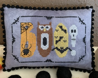 Boo - Needle Bling Designs - Cross Stitch Pattern, Needlecraft Patterns, The Crafty Grimalkin - A Cross Stitch Store