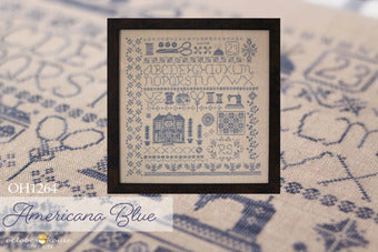American Blue - October House Fiber Arts - Cross Stitch Pattern, Needlecraft Patterns, Needlecraft Patterns, The Crafty Grimalkin - A Cross Stitch Store