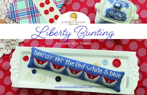 Liberty Bunting - October House -  Cross Stitch Pattern