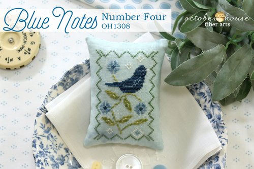 Blue Notes - Number Four - October House -  Cross Stitch Pattern