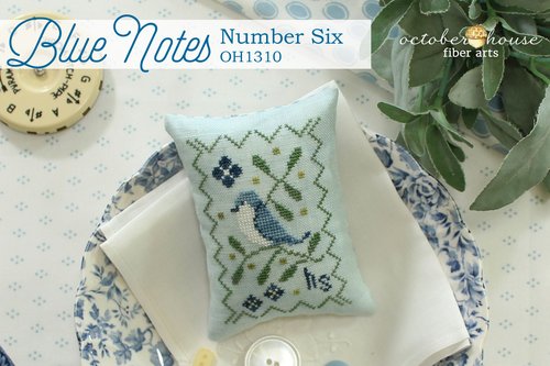 Blue Notes - Number Six - October House -  Cross Stitch Pattern