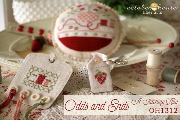 PREORDER Odds and Ends: A Stitching Trio - October House -  Cross Stitch Pattern