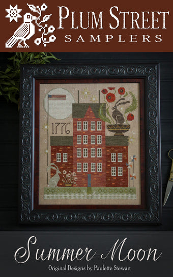 Summer Moon - Plum Street Samplers - Cross Stitch Pattern, Needlecraft Patterns, The Crafty Grimalkin - A Cross Stitch Store