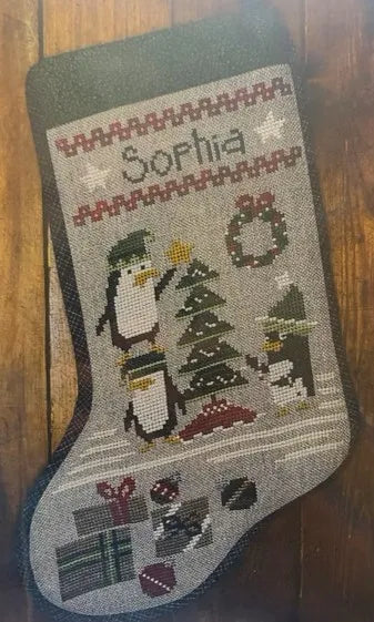 Sophia Penguins Stocking - Bent Creek - Cross Stitch Pattern, Needlecraft Patterns, Needlecraft Patterns, The Crafty Grimalkin - A Cross Stitch Store