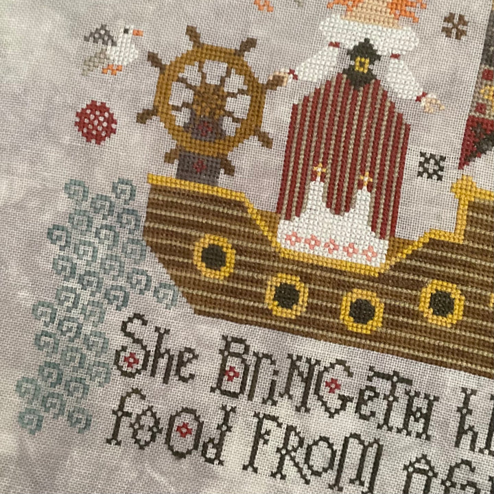Proverbs 31:14 - Dirty Annie's - Cross Stitch Pattern, Needlecraft Patterns, Needlecraft Patterns, The Crafty Grimalkin - A Cross Stitch Store
