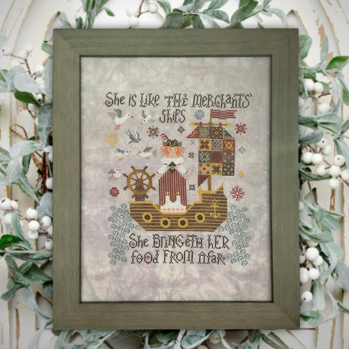 Proverbs 31:14 - Dirty Annie's - Cross Stitch Pattern, Needlecraft Patterns, Needlecraft Patterns, The Crafty Grimalkin - A Cross Stitch Store