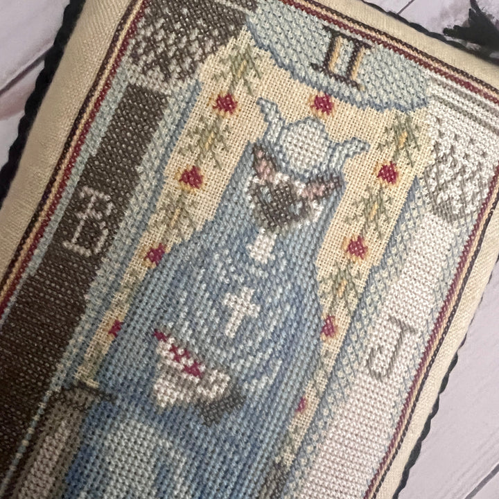 PRE-ORDER Cat Tarot II - The High Priestess - Dirty Annie's - Cross Stitch Pattern, Needlecraft Patterns, Needlecraft Patterns, The Crafty Grimalkin - A Cross Stitch Store