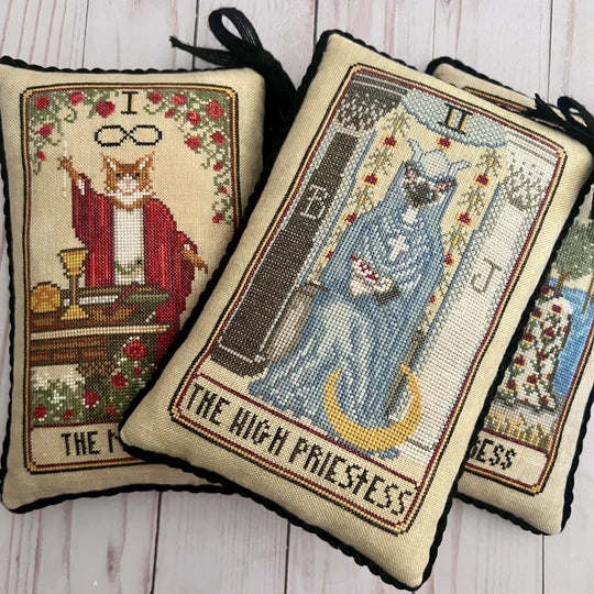 PRE-ORDER Cat Tarot II - The High Priestess - Dirty Annie's - Cross Stitch Pattern, Needlecraft Patterns, Needlecraft Patterns, The Crafty Grimalkin - A Cross Stitch Store