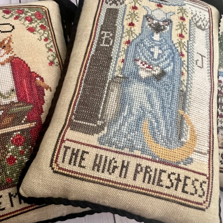 PRE-ORDER Cat Tarot II - The High Priestess - Dirty Annie's - Cross Stitch Pattern, Needlecraft Patterns, Needlecraft Patterns, The Crafty Grimalkin - A Cross Stitch Store
