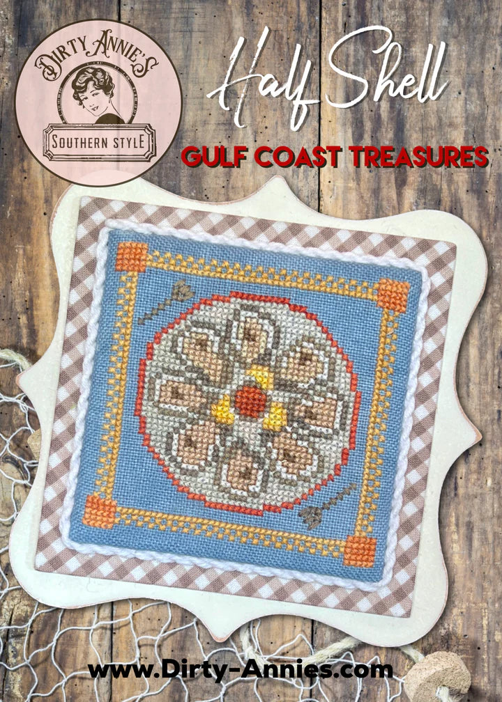 Half Shell Gulf Coast Treasures Dirty Annie's Cross Stitch Pattern
