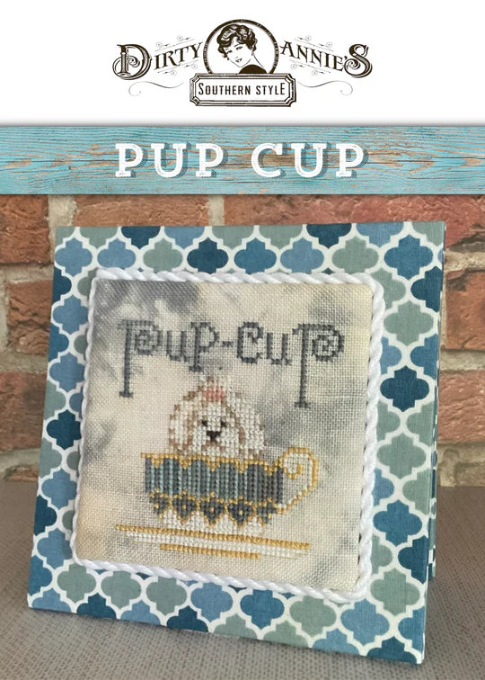 Pup Cup - Dirty Annie's - Cross Stitch Pattern, Needlecraft Patterns, Needlecraft Patterns, The Crafty Grimalkin - A Cross Stitch Store