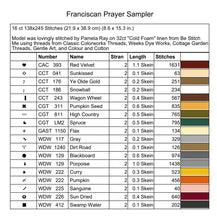 Franciscan Prayer Sampler - Dirty Annie's - Cross Stitch Pattern