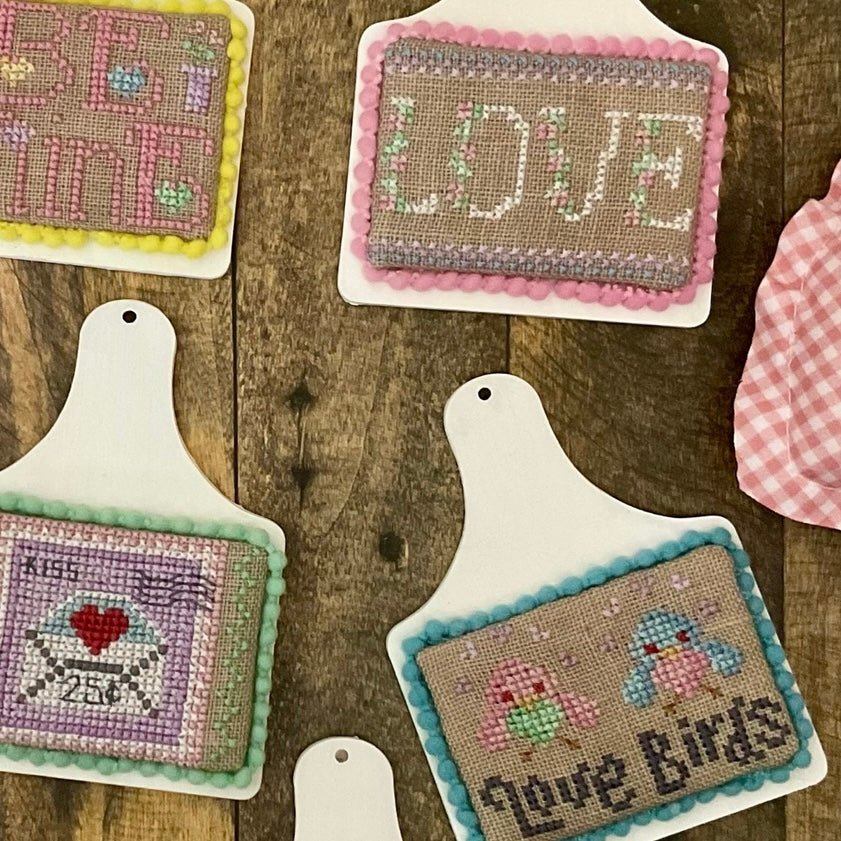 Valentine Tiny Tags - Dirty Annie's - Cross Stitch Pattern