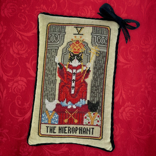 Cat Tarot V - The Hierophant - Dirty Annie's - Cross Stitch Pattern