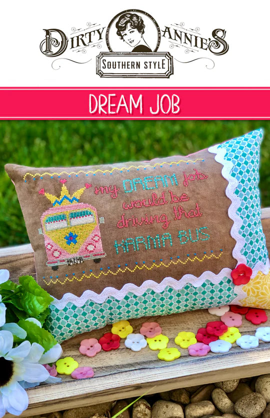 Dream Job - Dirty Annie's - Cross Stitch Pattern, Needlecraft Patterns, Needlecraft Patterns, The Crafty Grimalkin - A Cross Stitch Store
