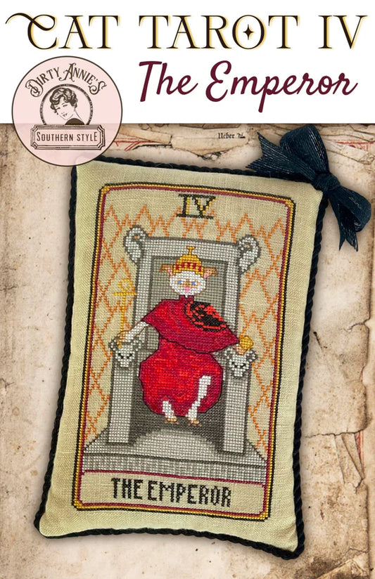 Cat Tarot IV - The Emperor - Dirty Annie's - Cross Stitch Pattern