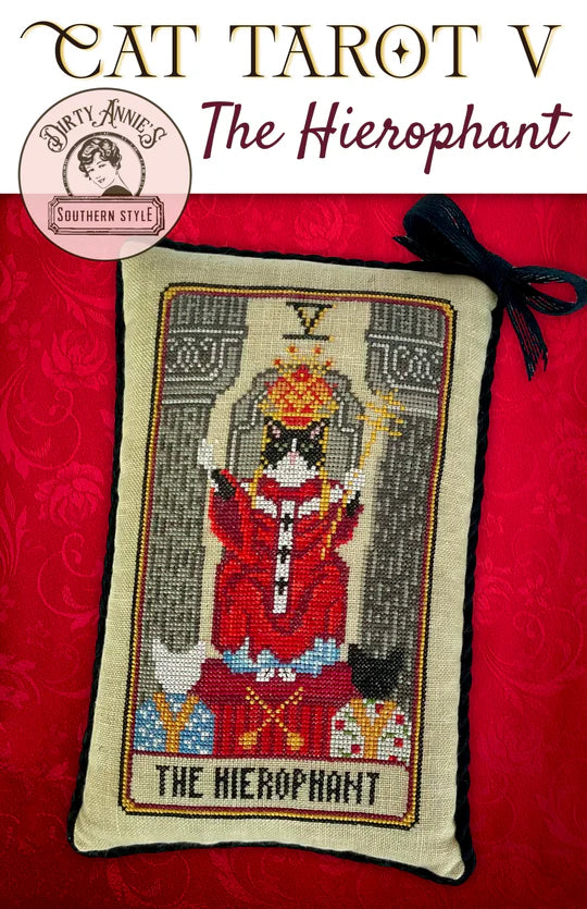 Cat Tarot V - The Hierophant - Dirty Annie's - Cross Stitch Pattern