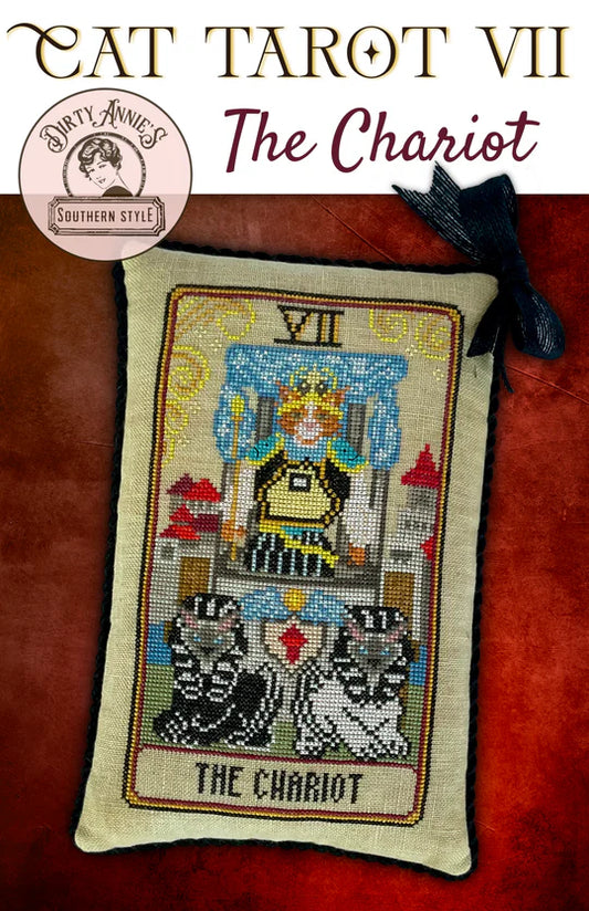 Cat Tarot VII - The Chariot - Dirty Annie's - Cross Stitch Pattern