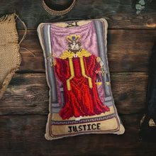 Cat Tarot XI Justice - Dirty Annie's - Cross Stitch Pattern