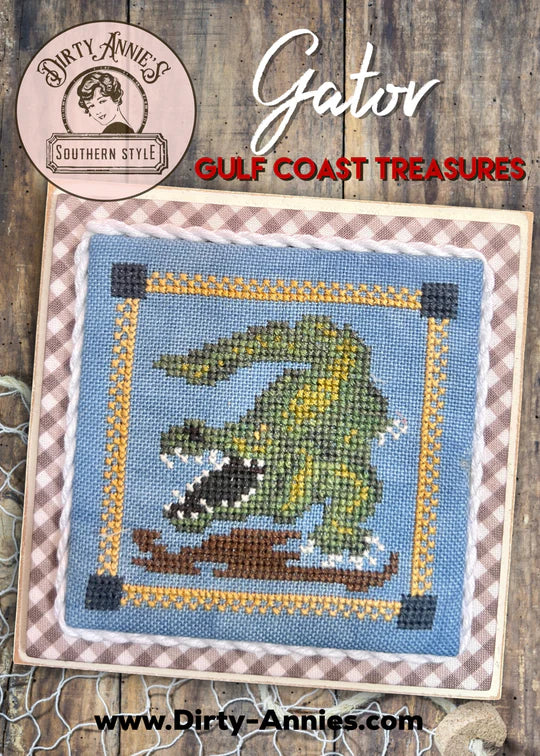 Gator Gulf Coast Treasures - Dirty Annie's - Cross Stitch Pattern