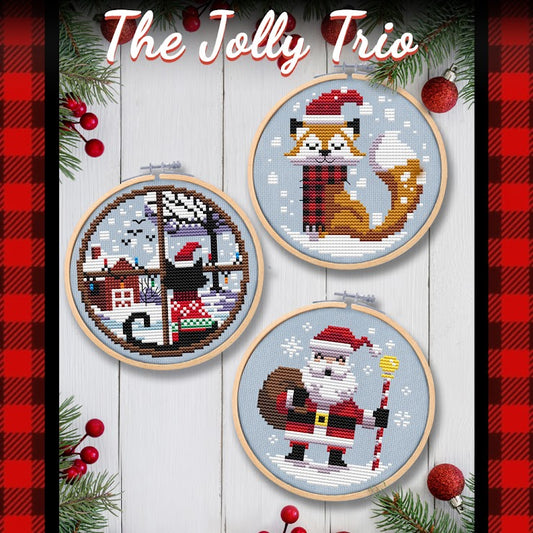 The Jolly Trio - Autumn Lane - Cross Stitch Pattern