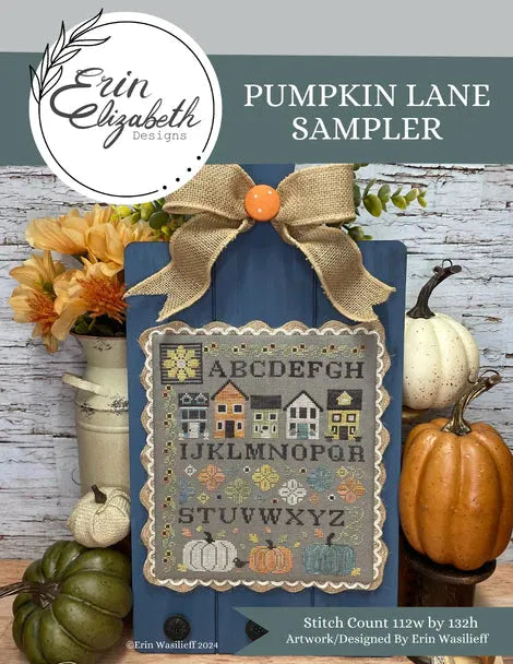 Pumpkin Lane Sampler - Erin Elizabeth Designs - Cross Stitch Pattern
